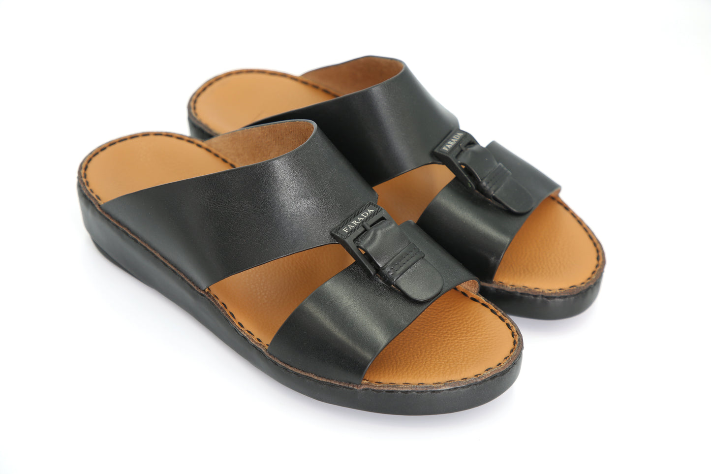FARADA MILANO MENS ARABIC SANDALS IT493NC - BLACK