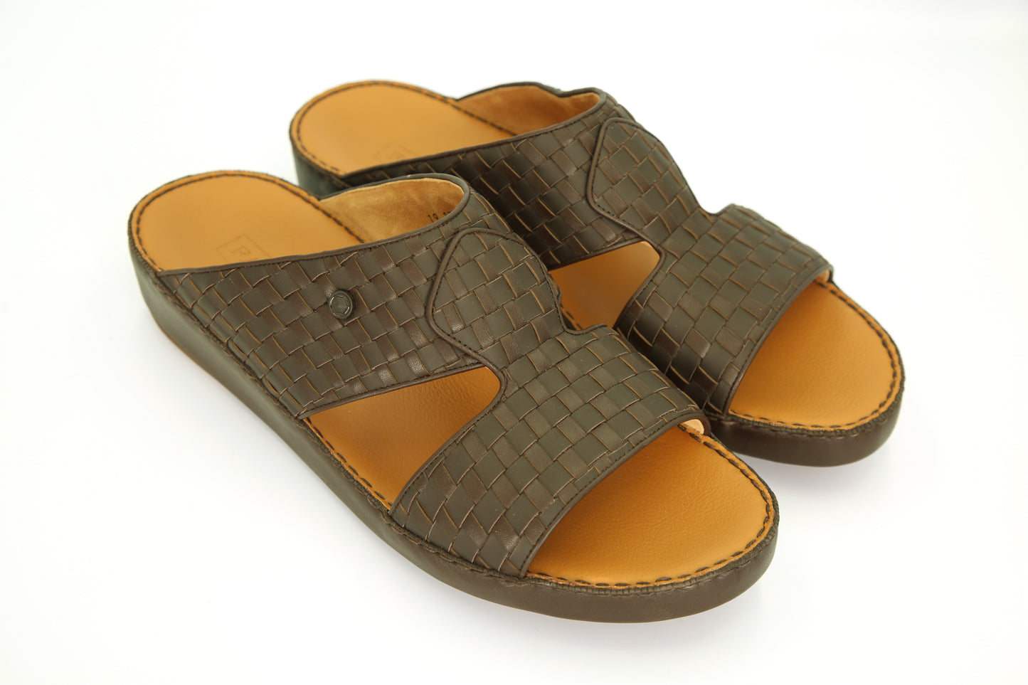 FARADA MILANO MENS ARABIC SANDALS 177WEMATTE- DARK BROWN