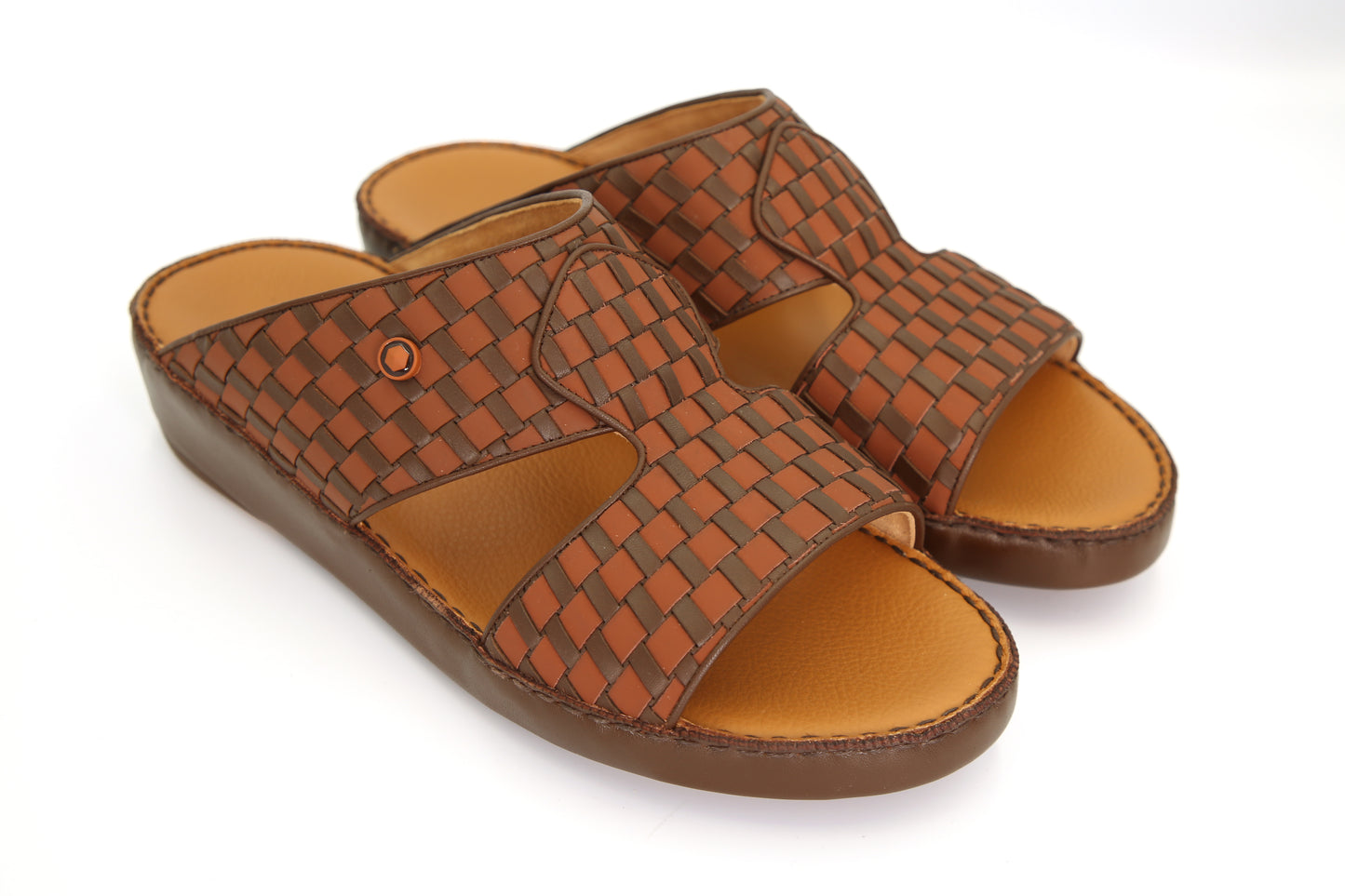 FARADA MILANO MENS ARABIC SANDALS 177WEMATTE- BROWN