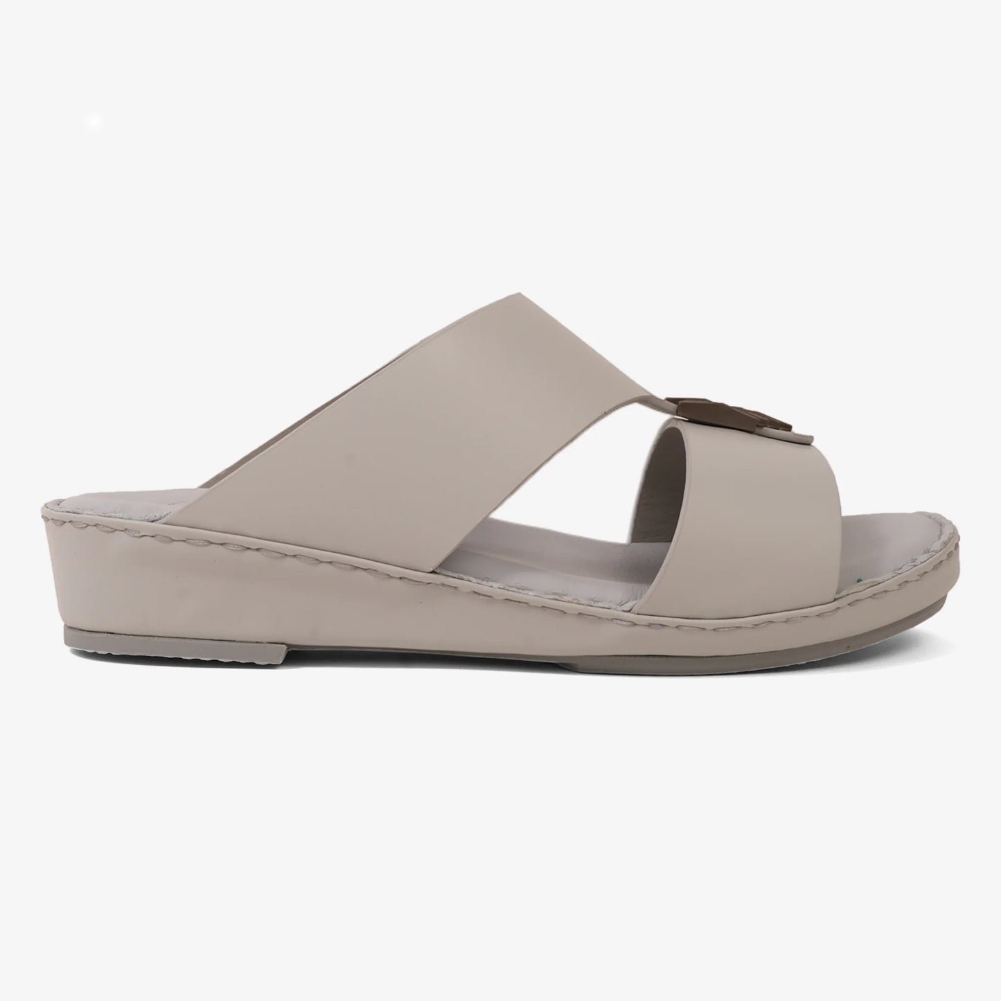 FARADA KIDS UNIQUE TEXTURED ACCENT SANDALS LIGHT GREY