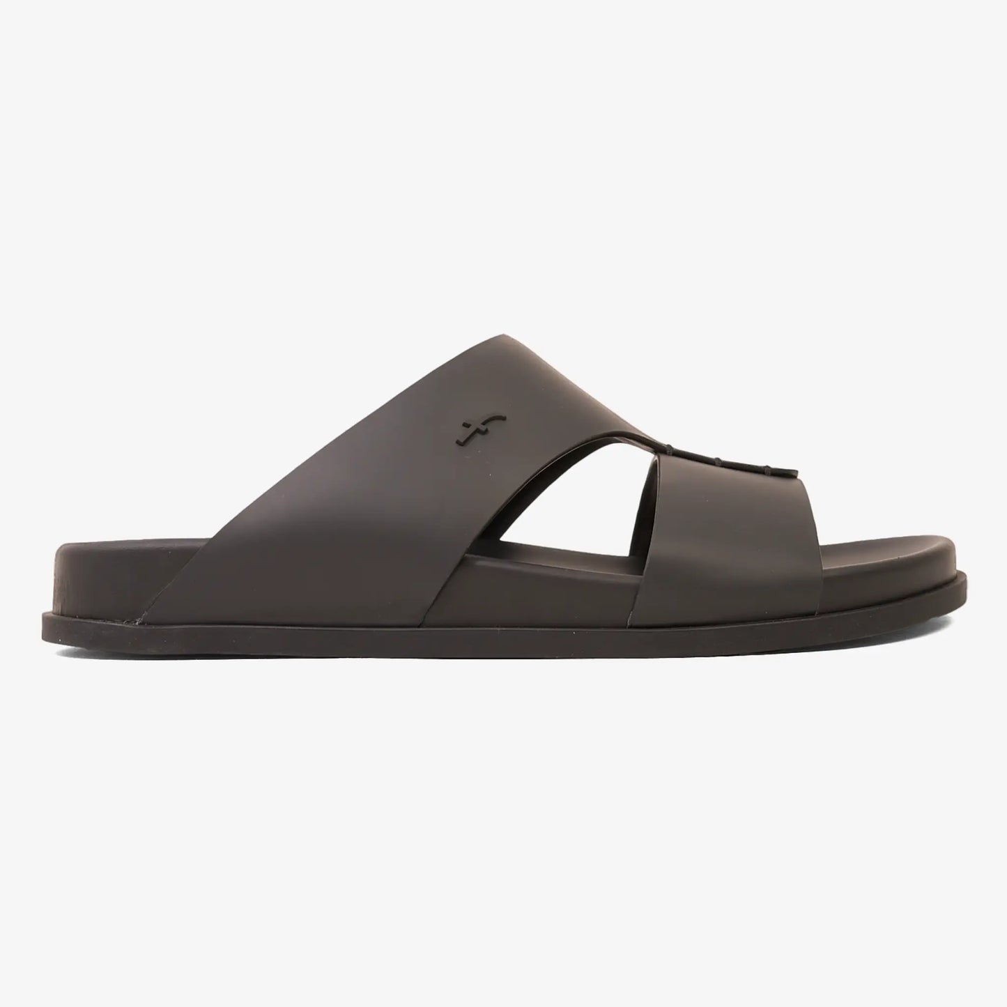 FARADA MODERN MINIMALIST LEATHER ARABIC SANDALS BLACK