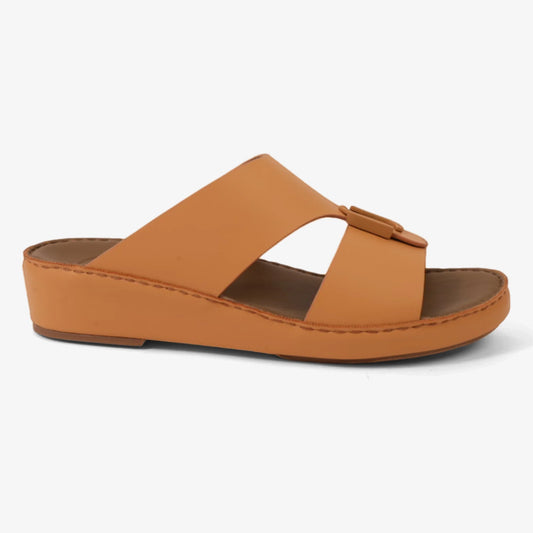 FARADA CLASSIC MENS BLACK LEATHER SANDALS SAND NAVADA