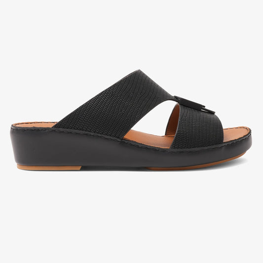 DAVINCI MENS FARADA ARABIC SANDALS BLACK