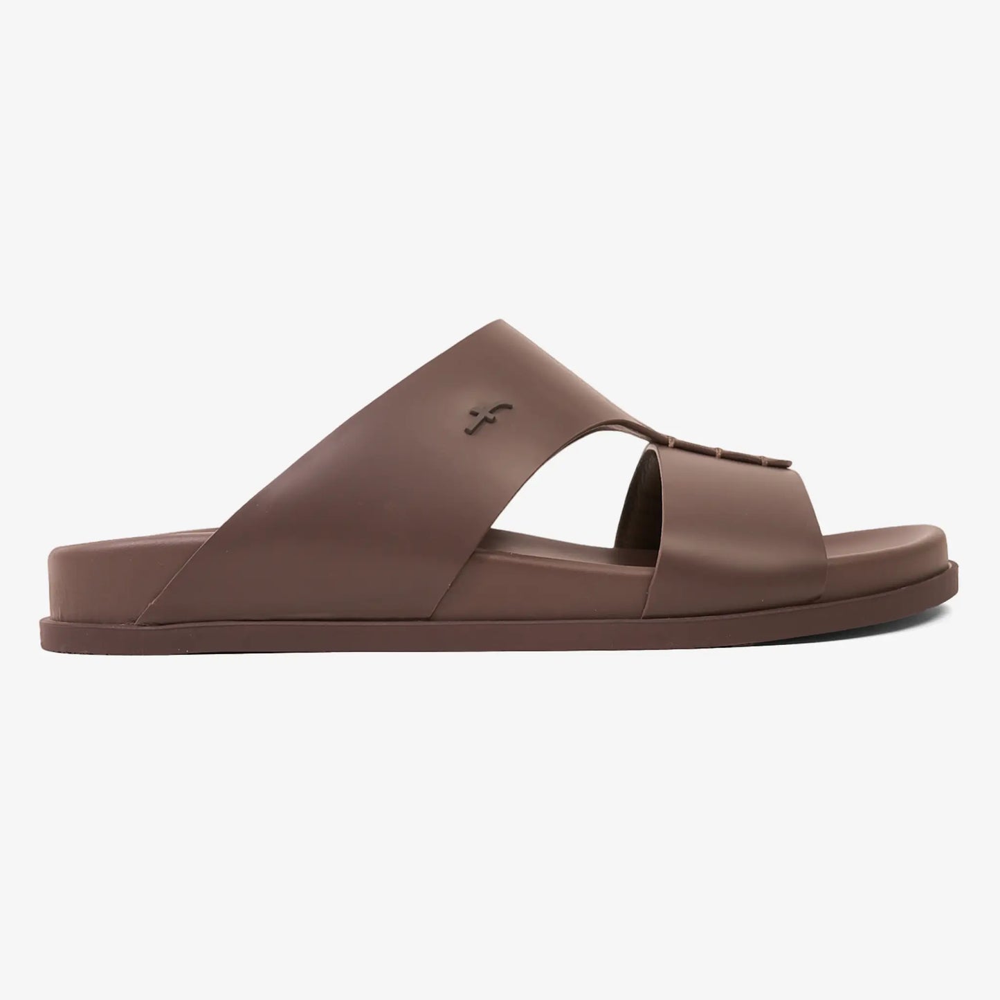 FARADA MODERN MINIMALIST LEATHER ARABIC SANDALS BROWN