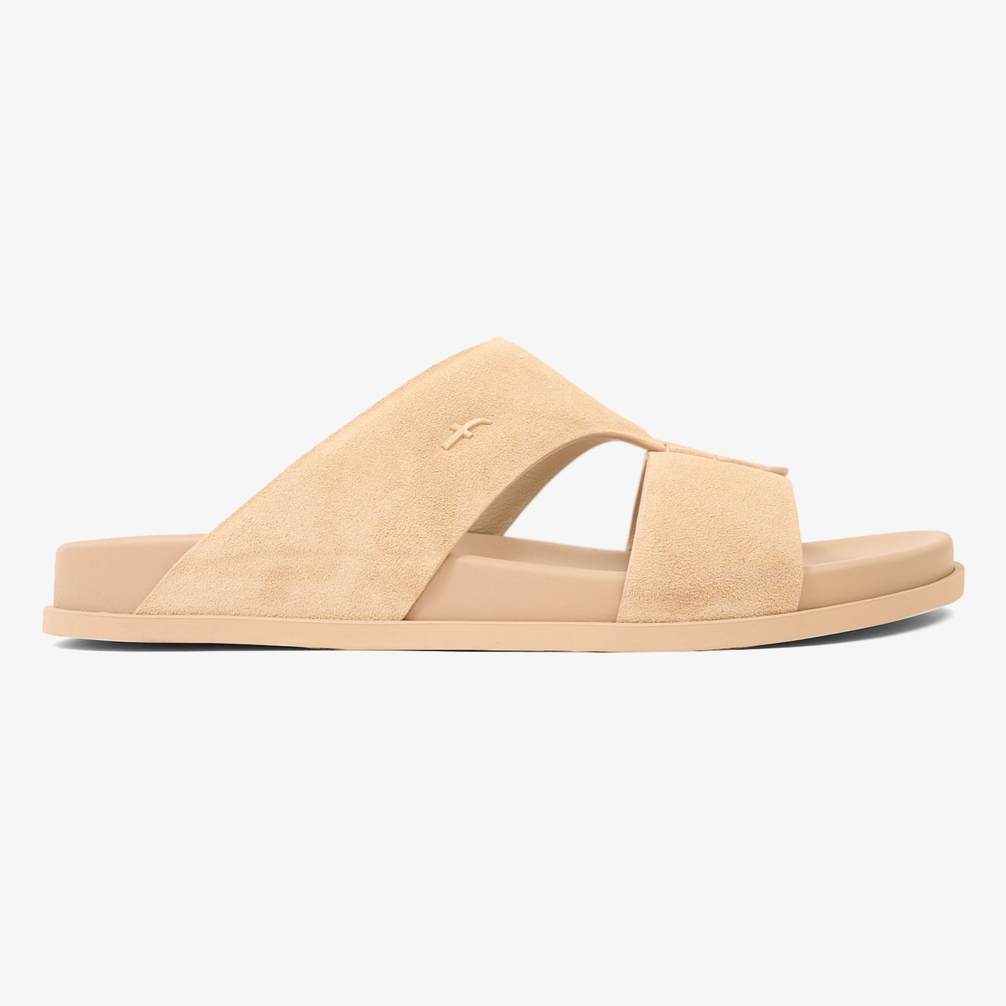 FARADA MODERN MINIMALIST SUEDE NEUTRAL TONE ARABIC SANDALS MASTICE