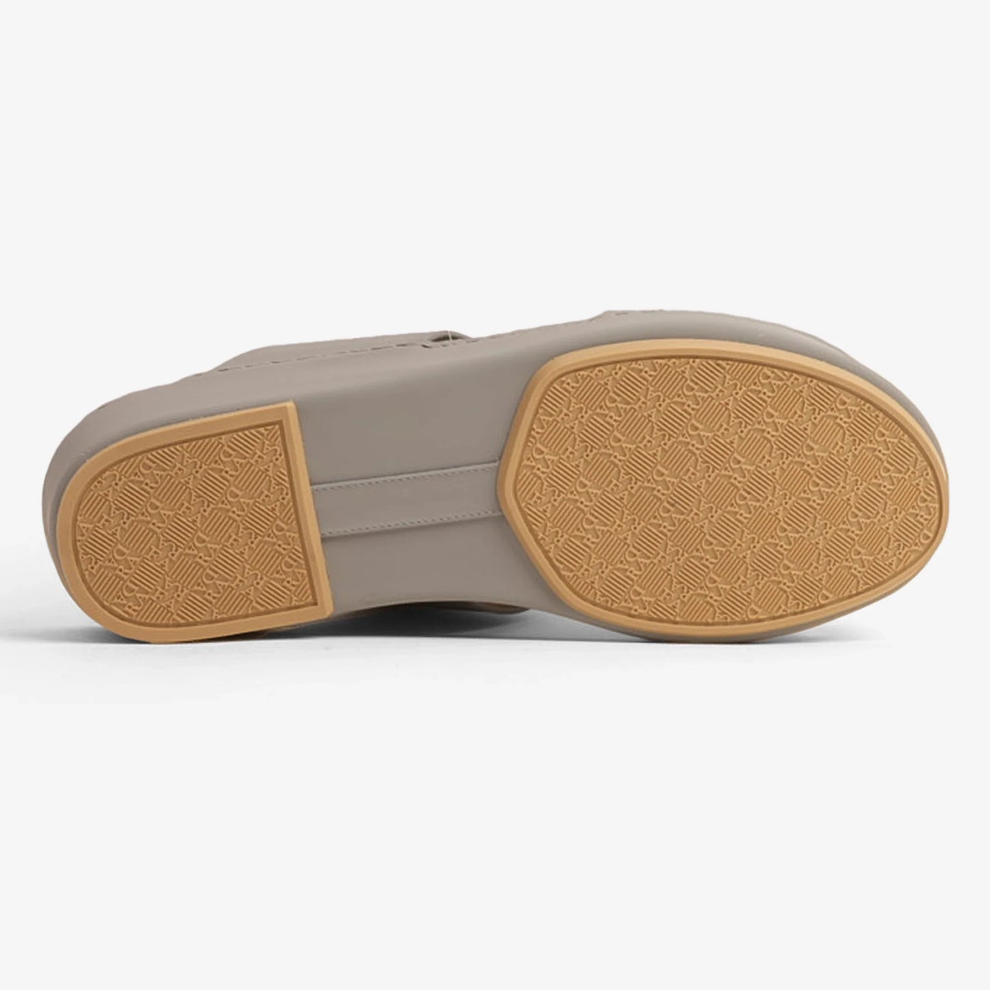 FARADA MEN'S LEATHER SLIP-ON SANDALS WITH STYLISH TRIM LIGHT-SKY