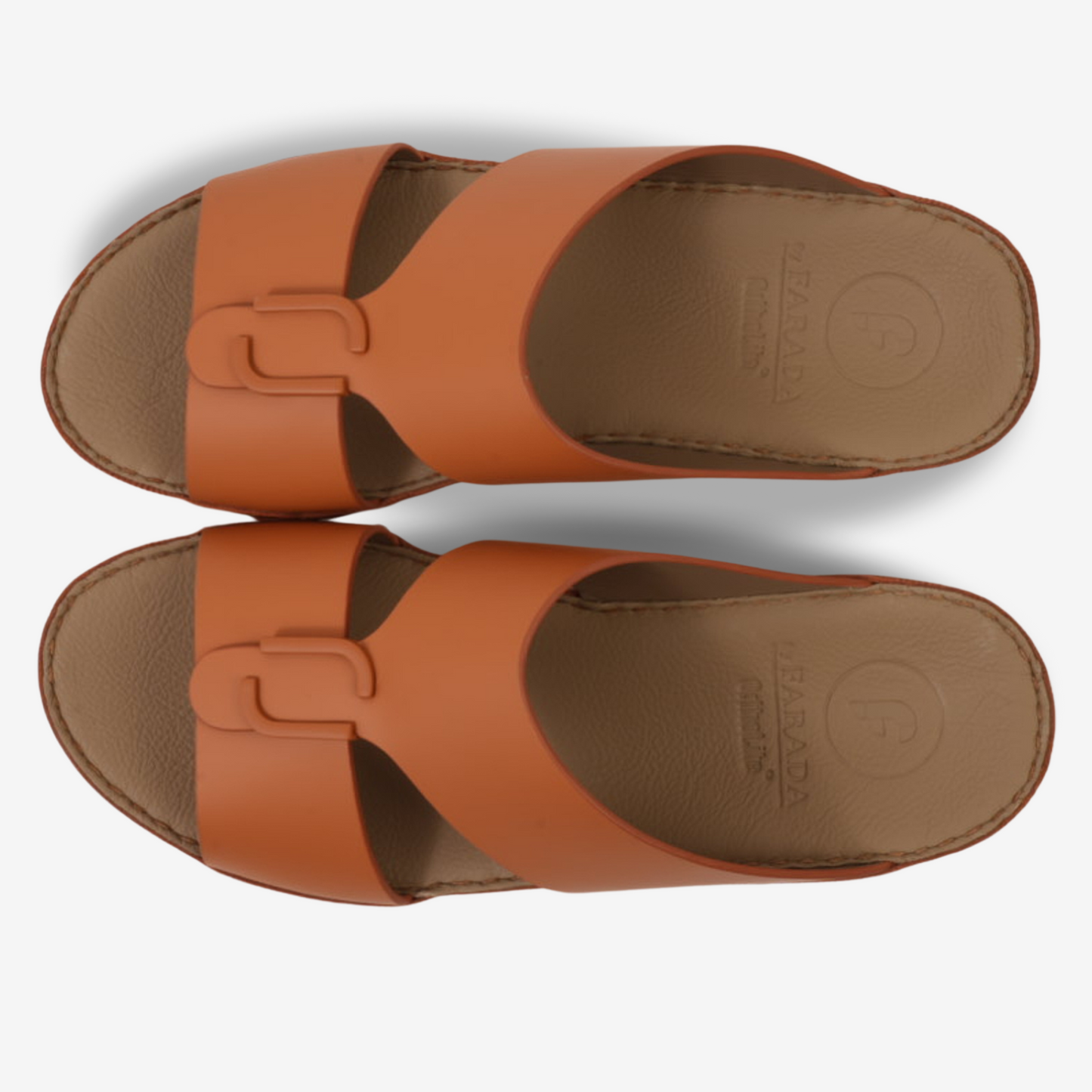 FARADA MENS CLASSIC LEATHER SANDALS SAFFRON