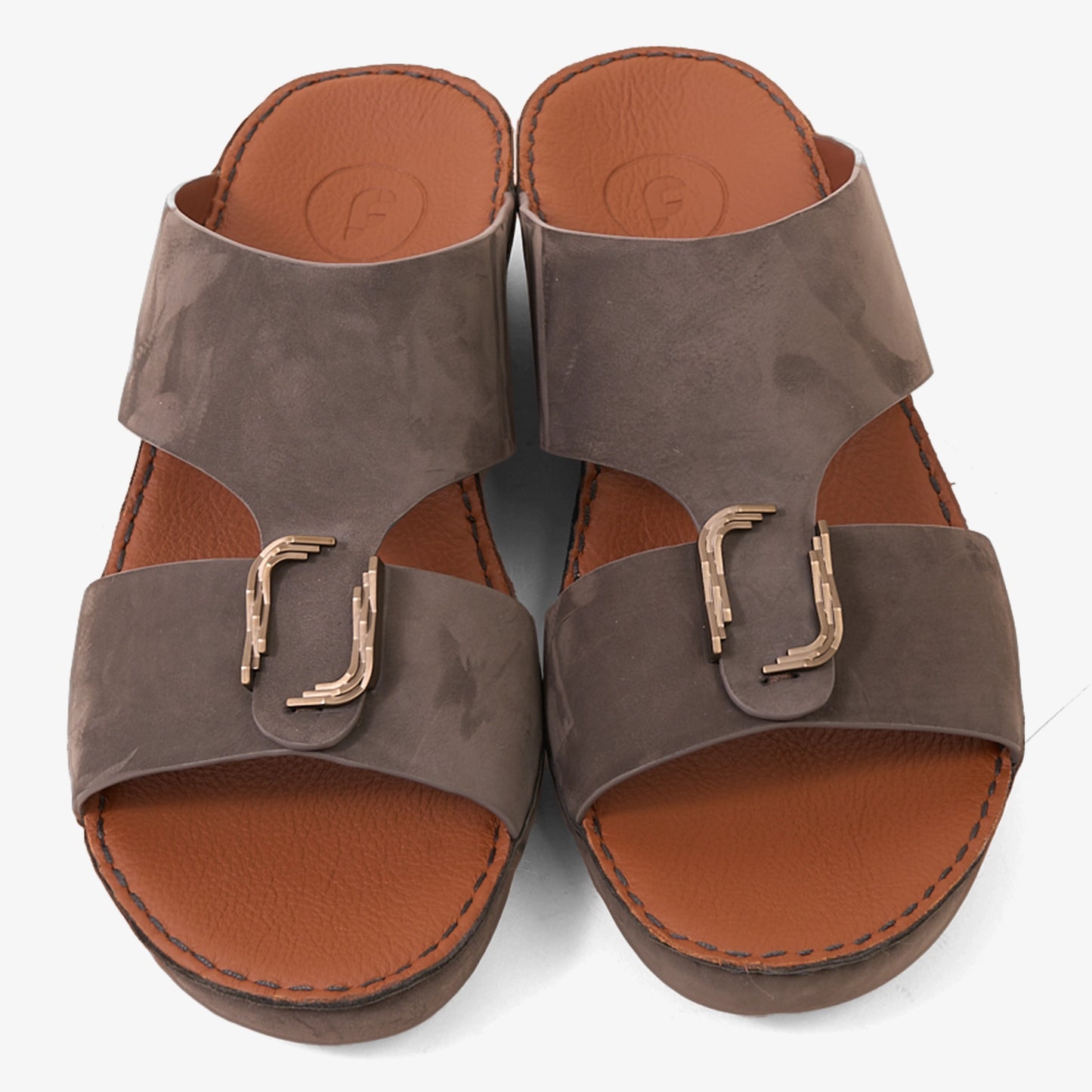 FARADA MODERN PREMIUM SUEDE ARABIC SANDALS GREY