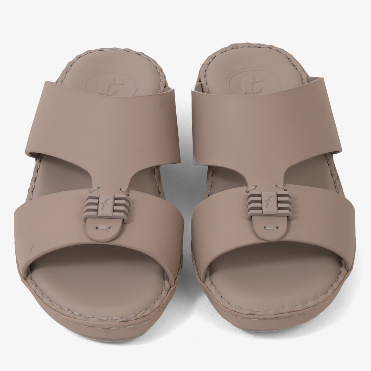 FARADA KIDS SLIDE WITH TEXTURED BUCKLE SANDALS WARM GREY