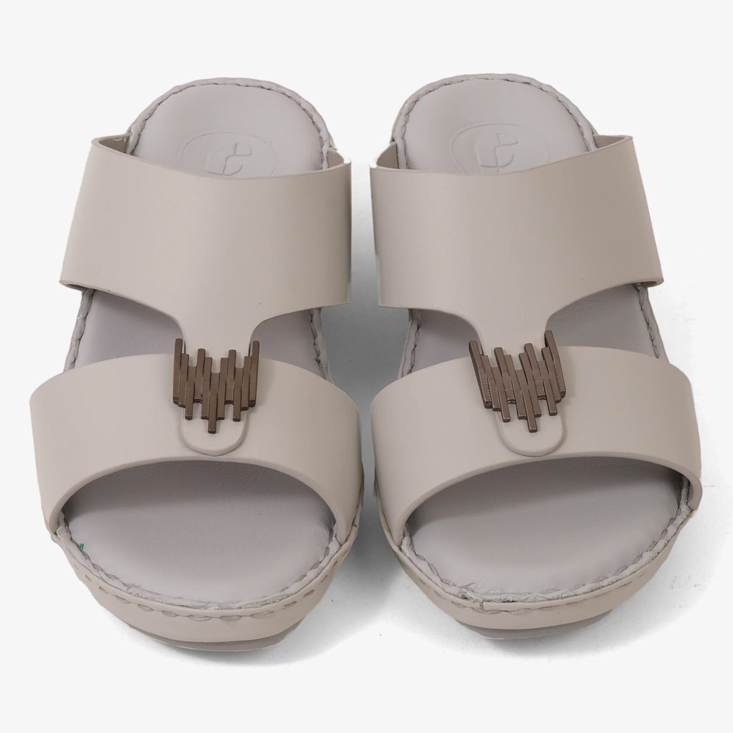 FARADA KIDS UNIQUE TEXTURED ACCENT SANDALS LIGHT GREY
