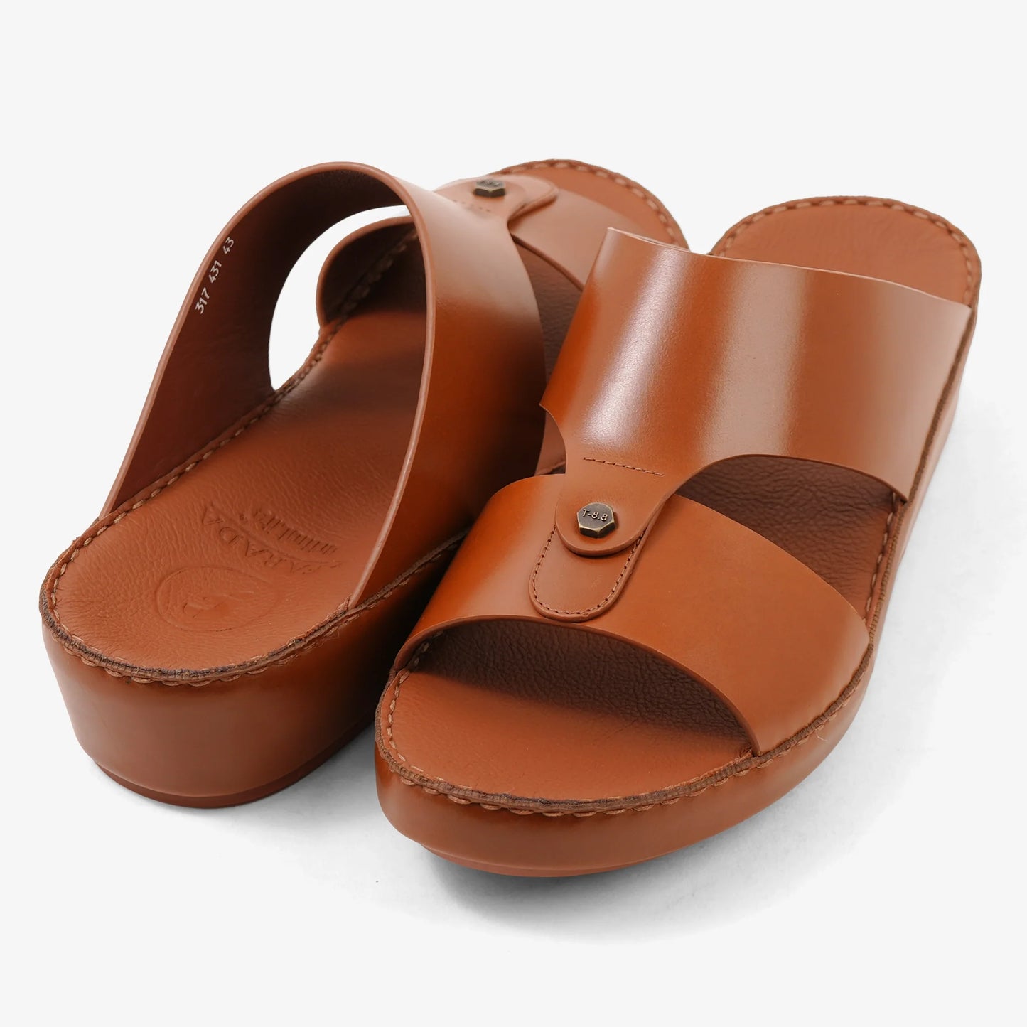 FARADA MENS ARABIC SANDALS COGNAC