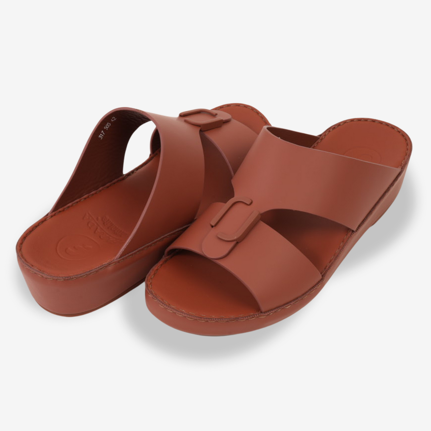 FARADA MENS CLASSIC LEATHER SANDALS FIREPLACE
