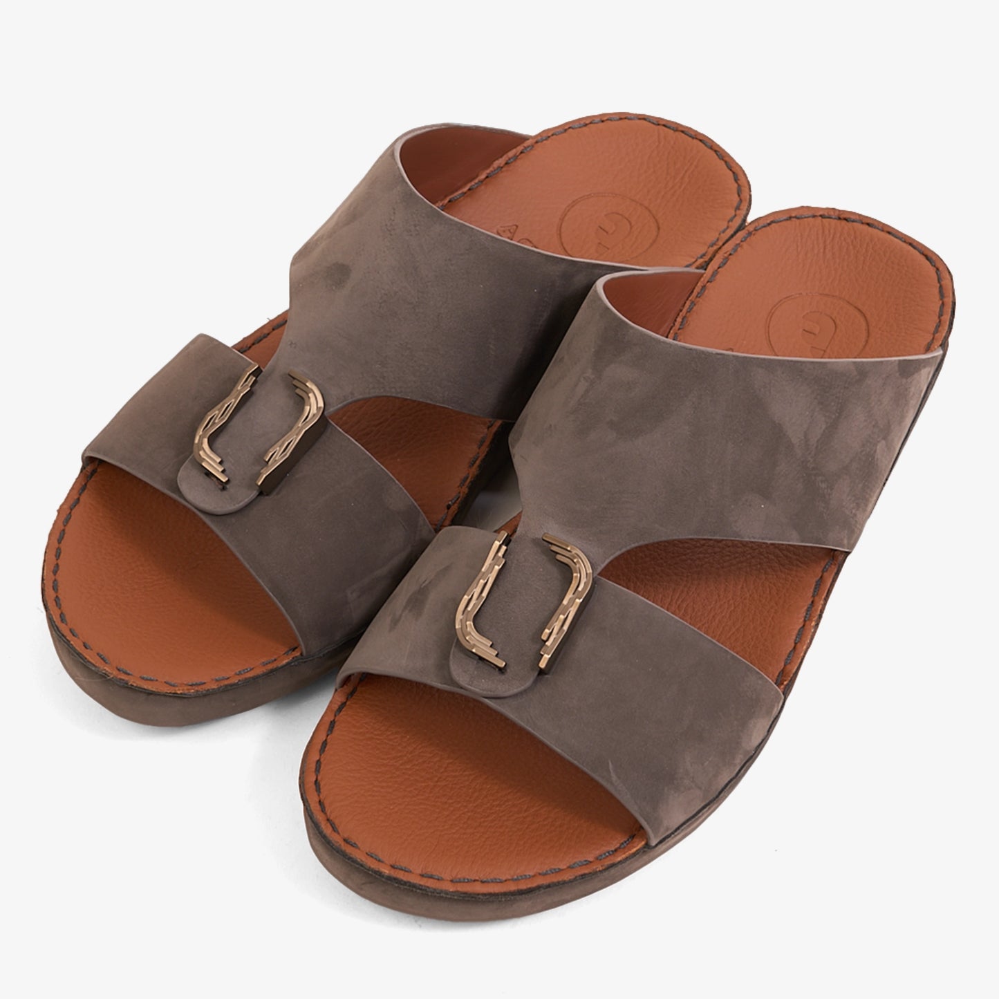 FARADA MODERN PREMIUM SUEDE ARABIC SANDALS GREY