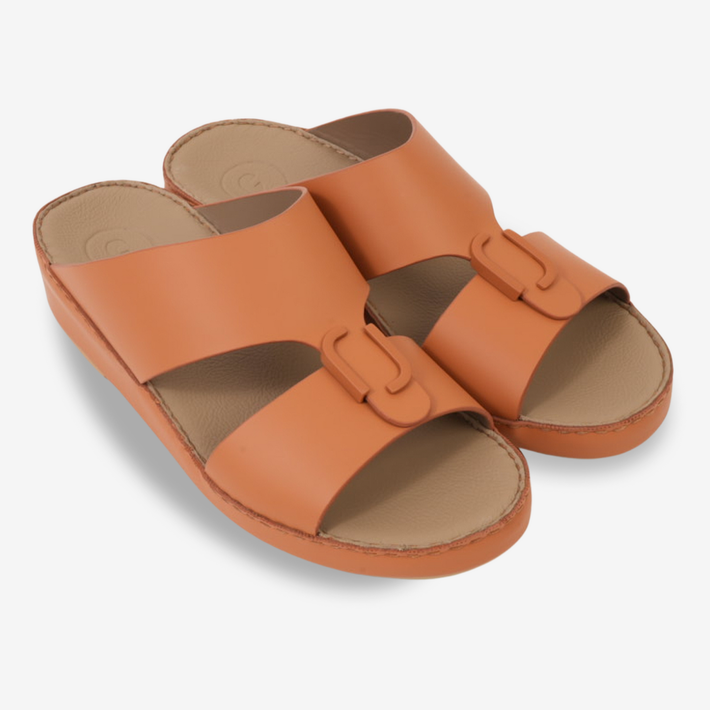 FARADA MENS CLASSIC LEATHER SANDALS SAFFRON