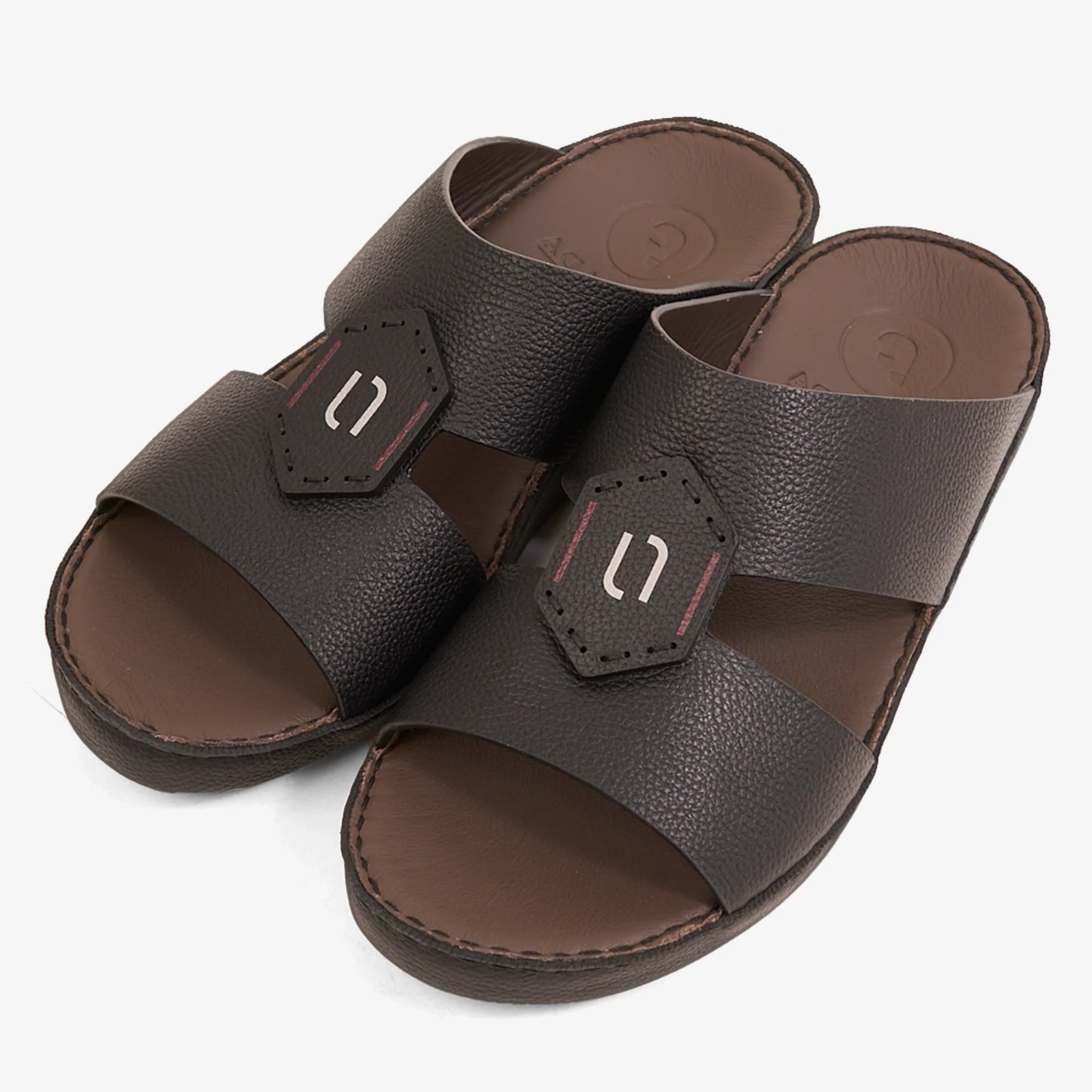 FARADA MODERN WITH BUCKLE DETAILED ARABIC SANDALS BLACK