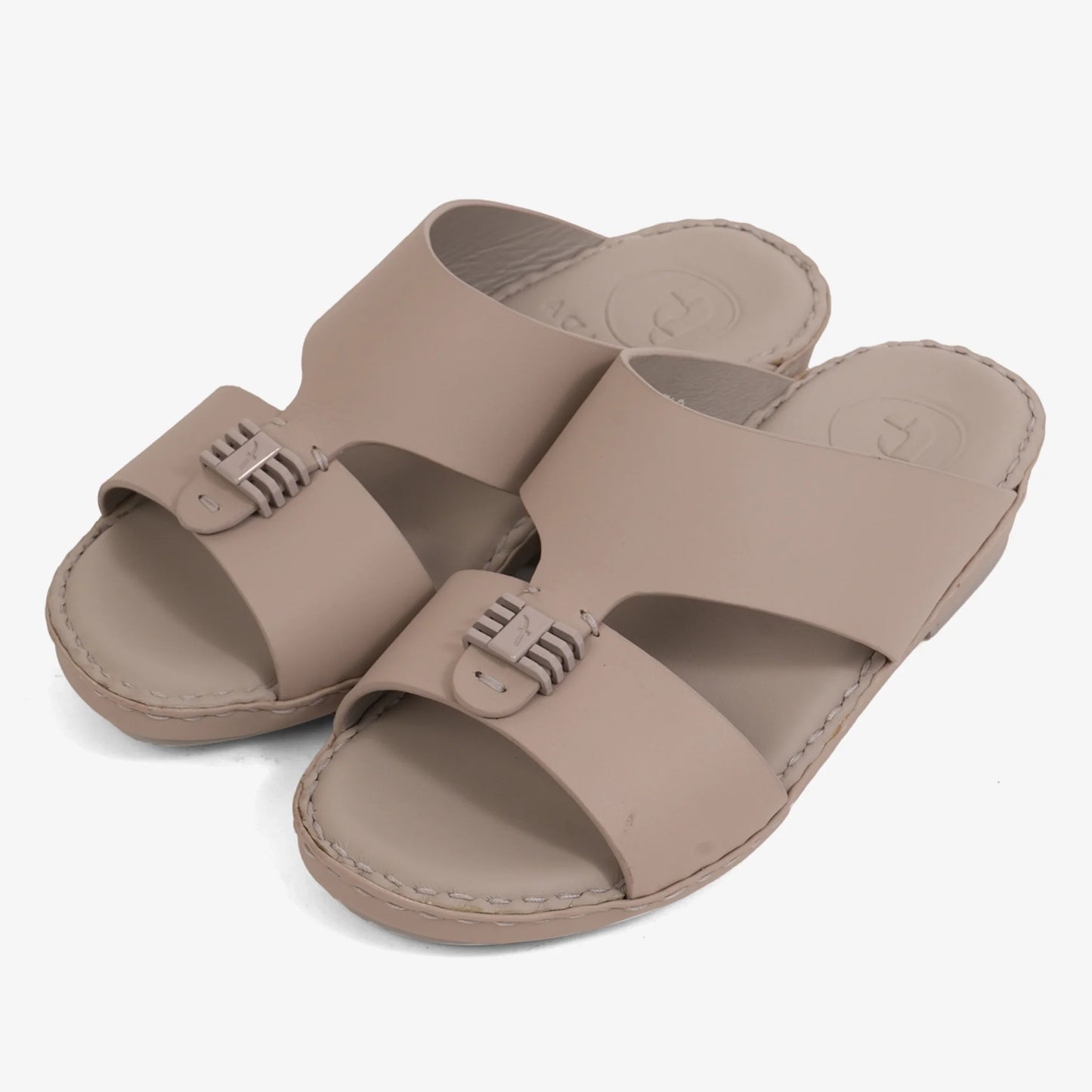 FARADA KIDS SLIDE WITH TEXTURED BUCKLE SANDALS WARM GREY