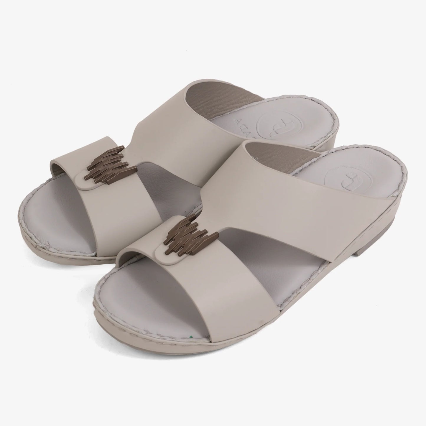 FARADA KIDS UNIQUE TEXTURED ACCENT SANDALS LIGHT GREY