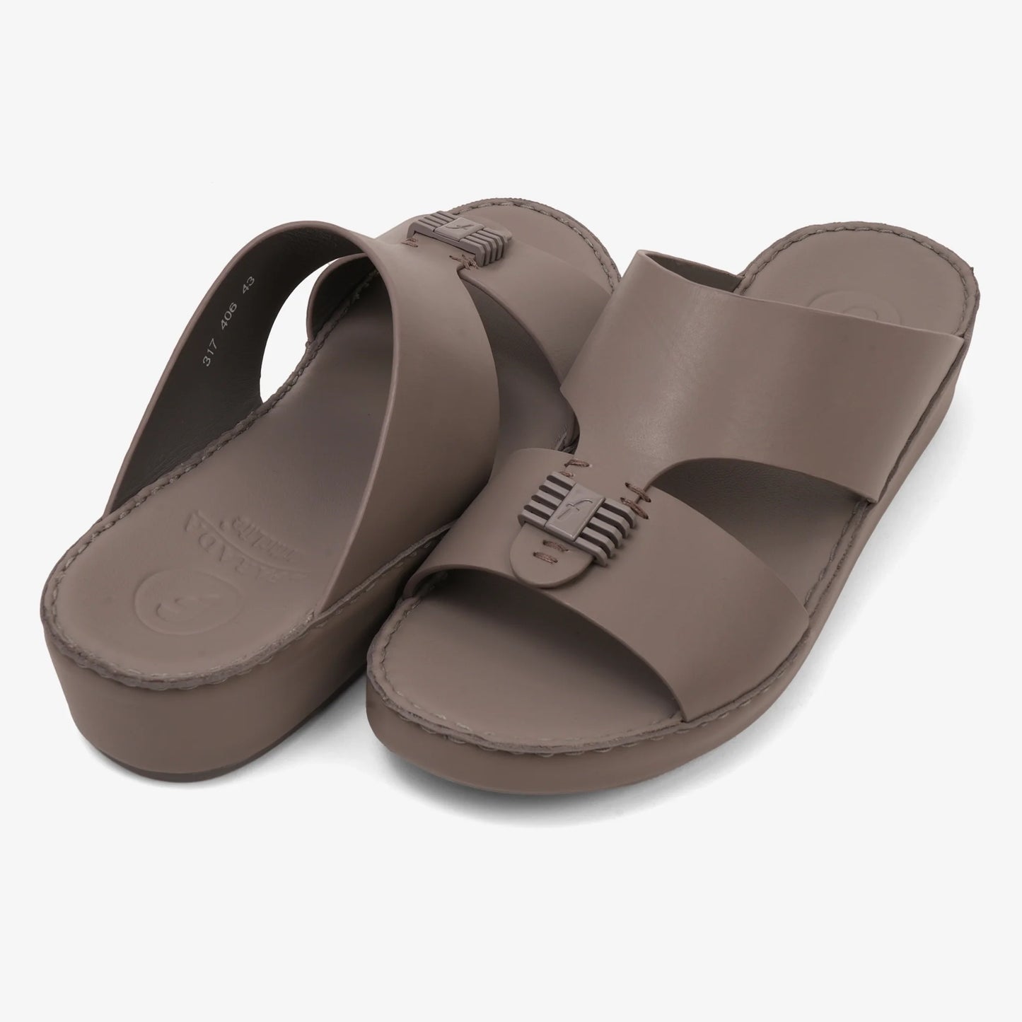 FARADA MENS SLIDE WITH TEXTURED BUCKLE SANDALS STUDIO