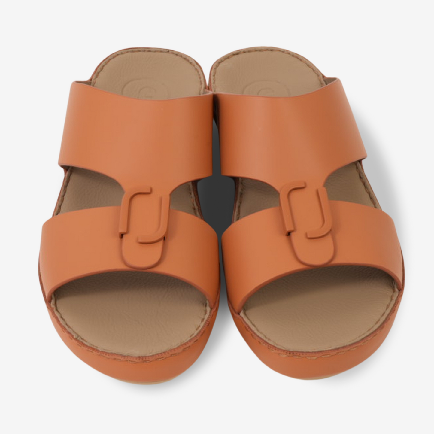 FARADA MENS CLASSIC LEATHER SANDALS SAFFRON