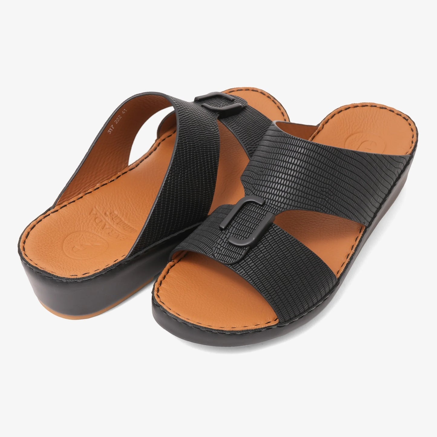 DAVINCI MENS FARADA ARABIC SANDALS BLACK