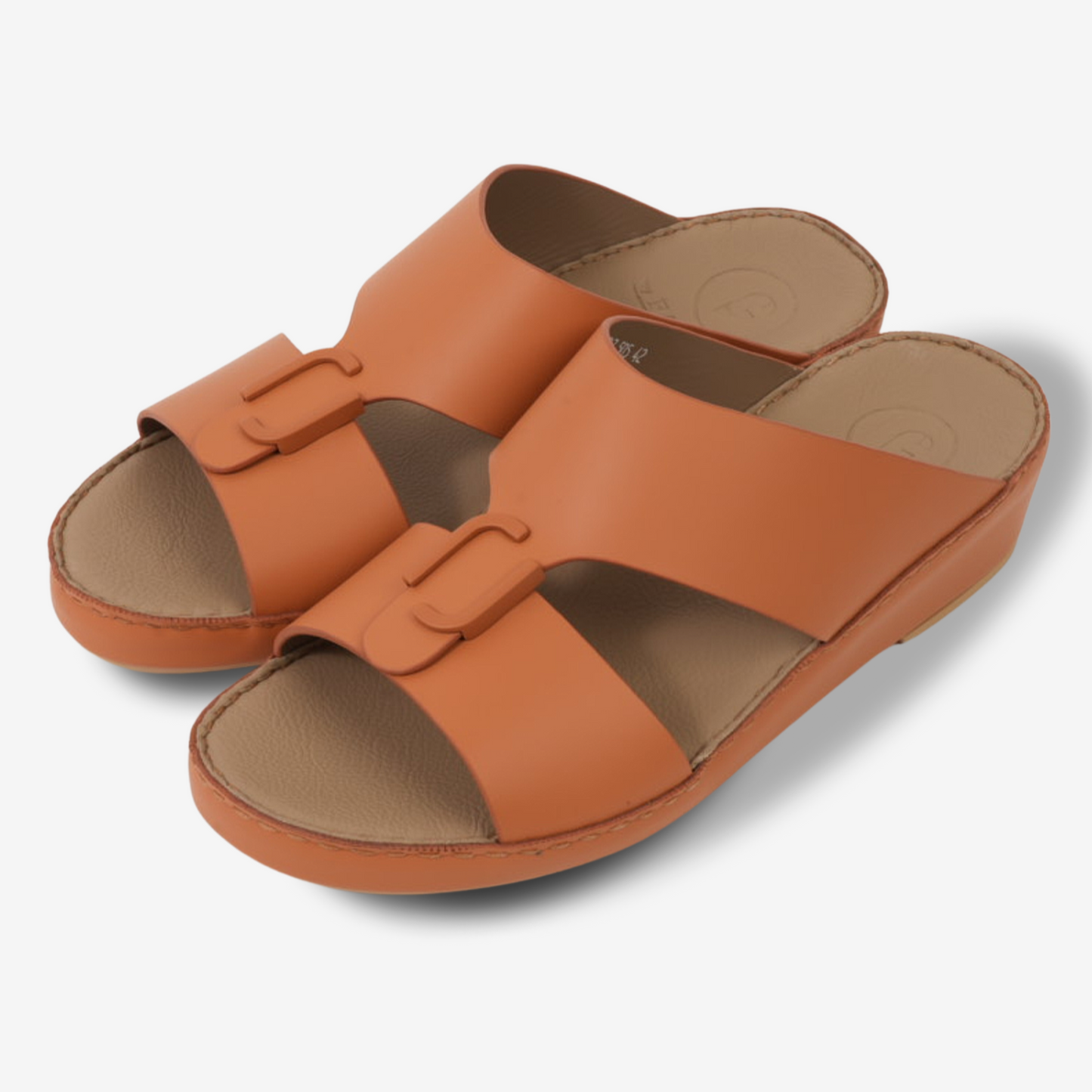 FARADA MENS CLASSIC LEATHER SANDALS SAFFRON
