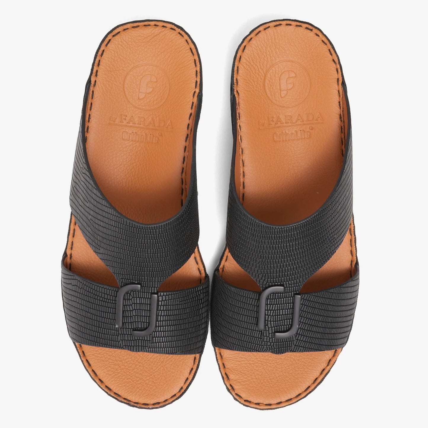 DAVINCI MENS FARADA ARABIC SANDALS BLACK