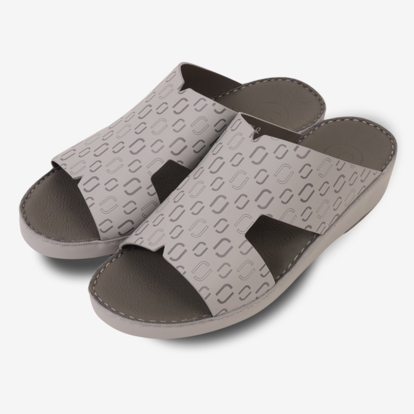 FARADA MEN’S COMFORT & STYLE EMBOSSED SANDALS LIGHT SKY