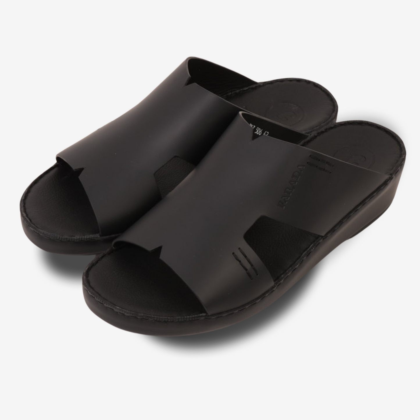 FARADA CLASSIC MENS LEATHER SANDALS BLACK