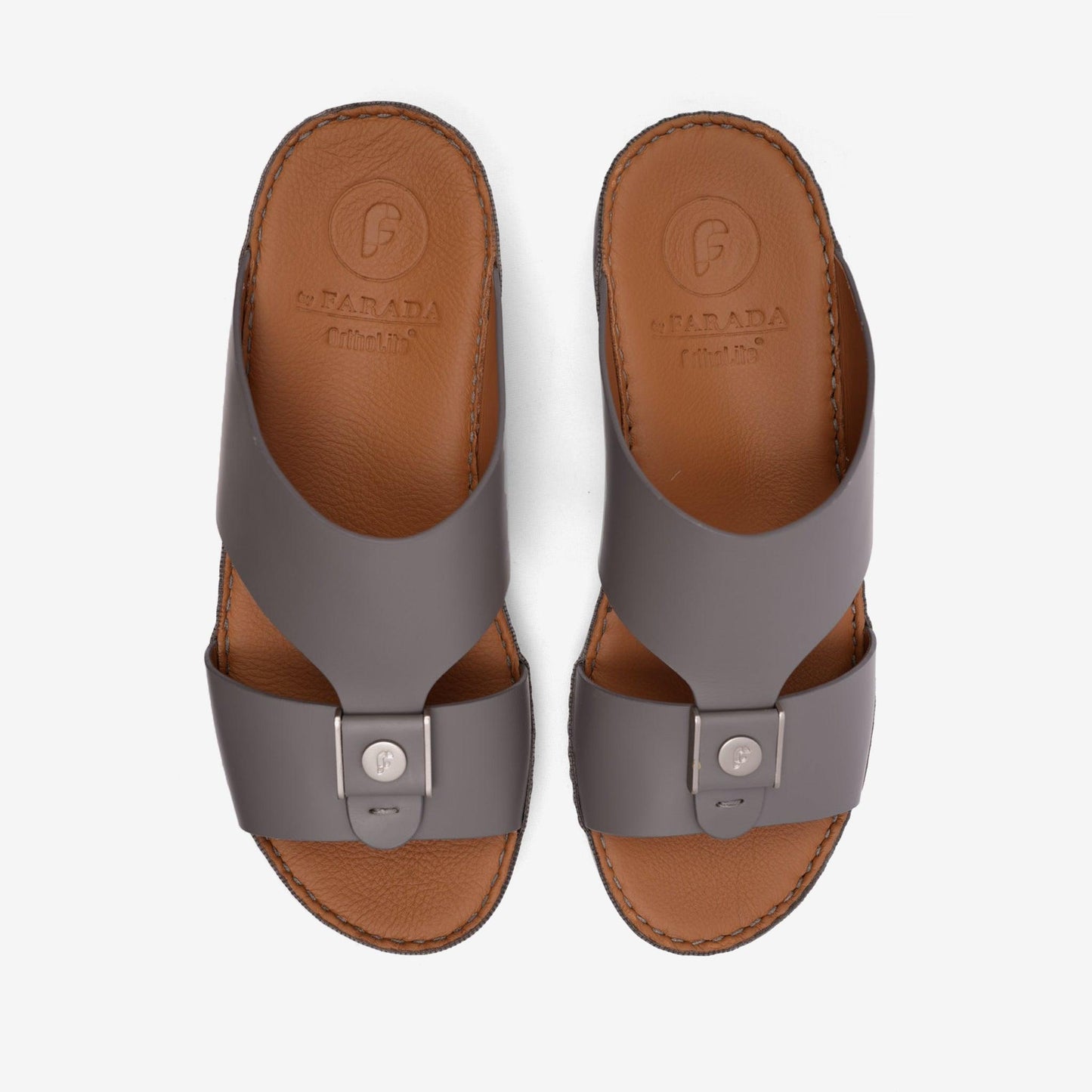 FARADA MODERN CLASSIC MATTE LEATHER ARABIC SANDAL SCHIST - Farada