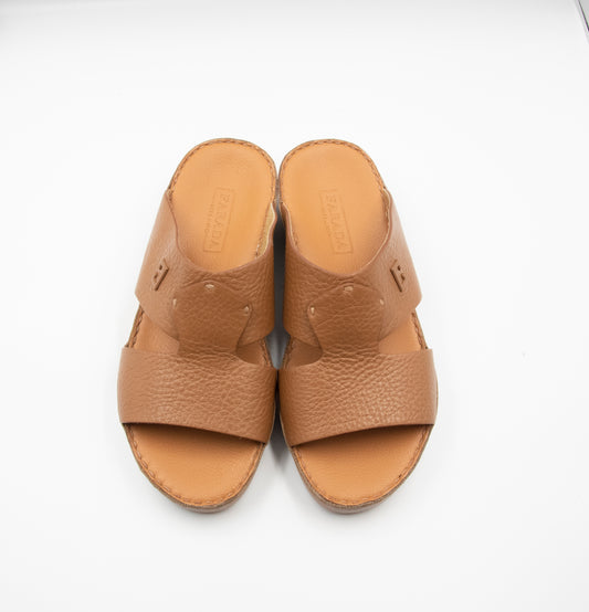 Textured Brown Arabic Sandals (4168TROTTER)