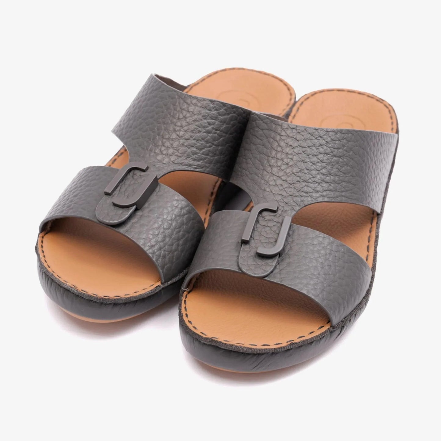 DAVINCI TIMELESS UNLINED HAMMERED CLASSIC ARABIC SANDALS ASFALTO