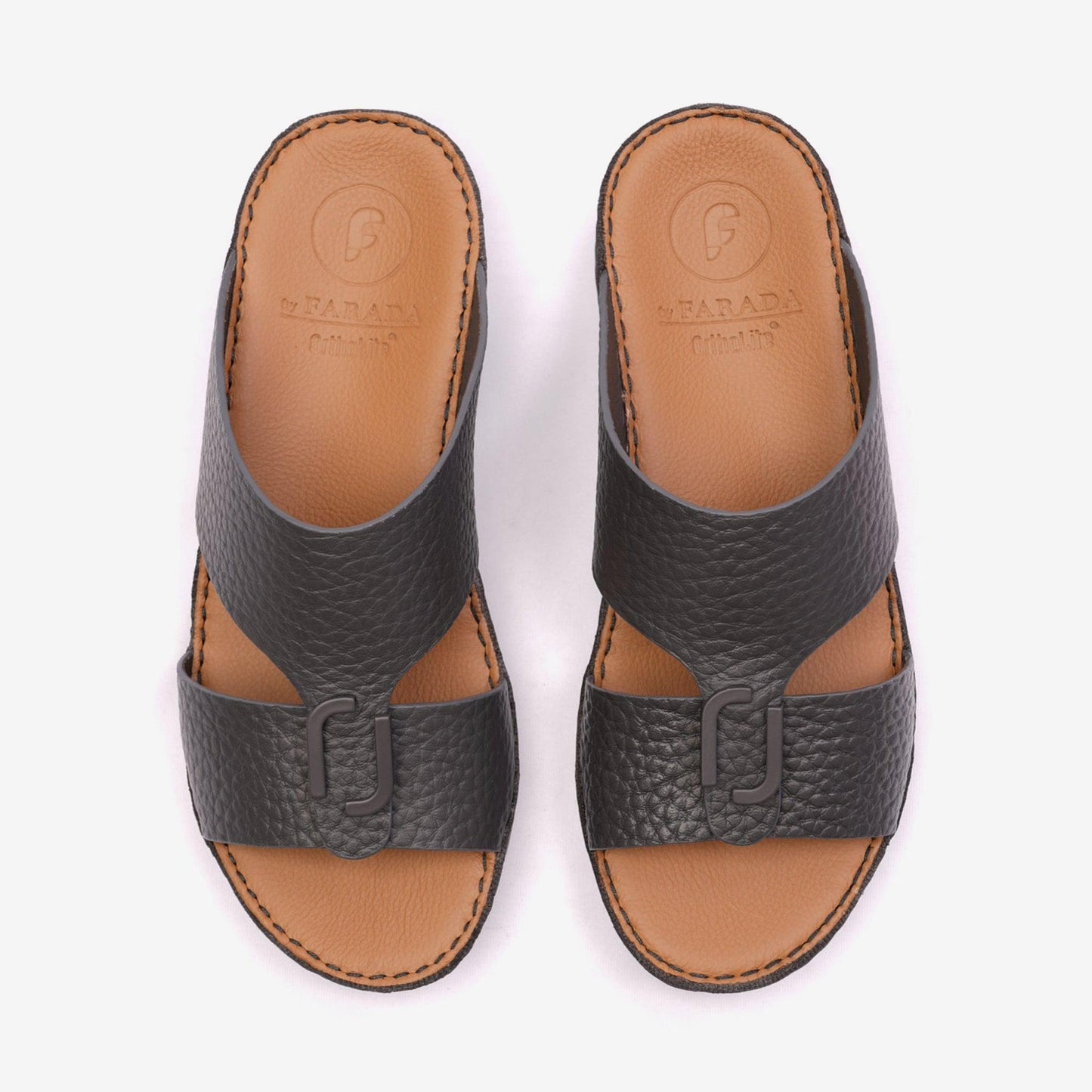 DAVINCI TIMELESS UNLINED HAMMERED CLASSIC ARABIC SANDALS ASFALTO