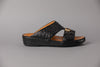 Ostrich Black Arabic Sandal (4061OST)