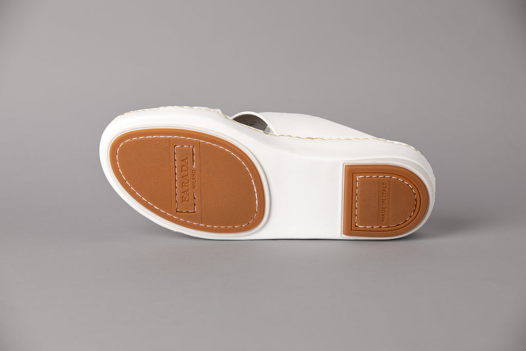 Farada Milano Arabic Sandal Classico White (493NC)