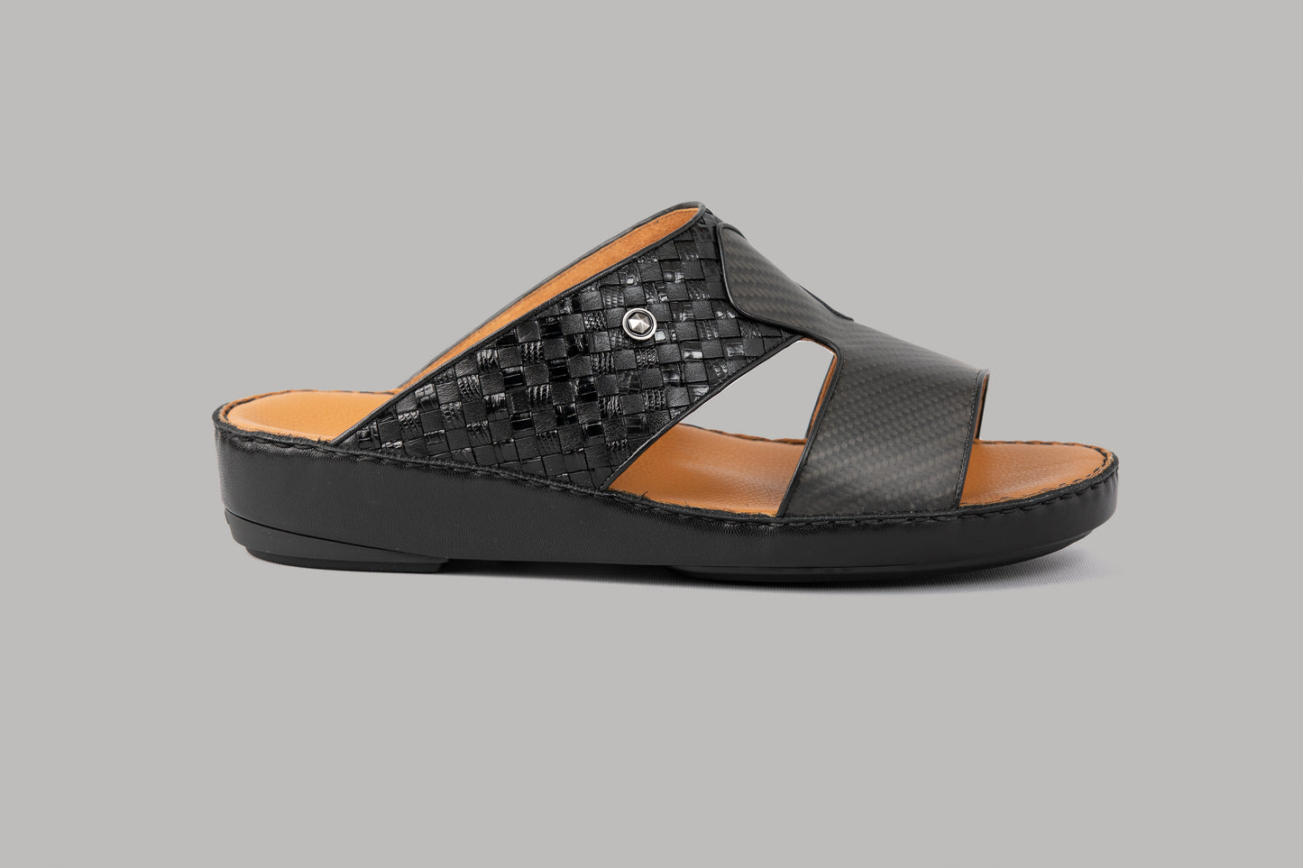 Buccini Carbon Fibre Black Arabic Sandal (177PWCF)