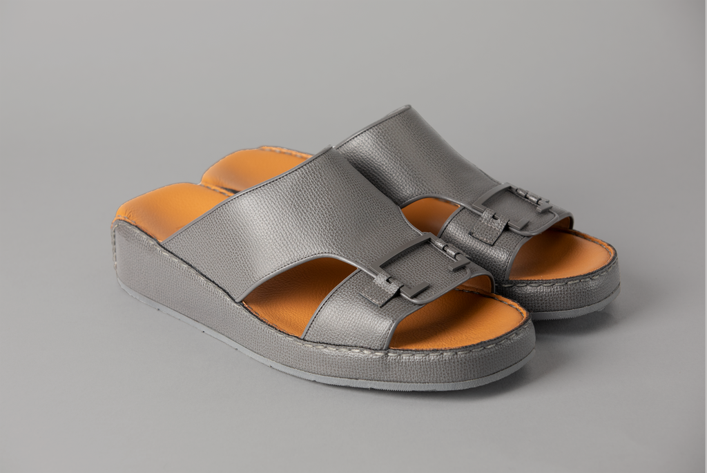 Nicolo Dark Grey Crumb Arabic Sandal (4081AA)