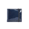 Navy Carbon Fibre with Strap Bifold Wallet