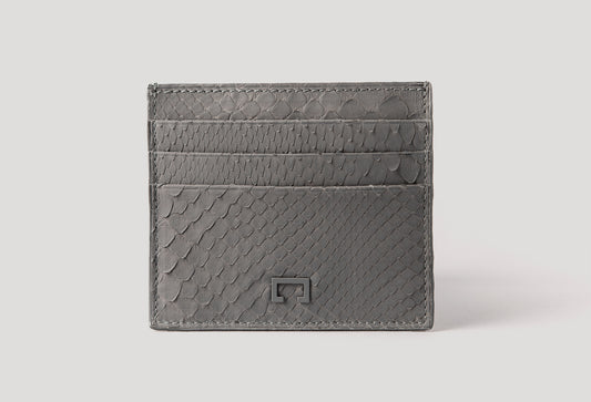 Dark Grey Python Card Holder (1944PY)