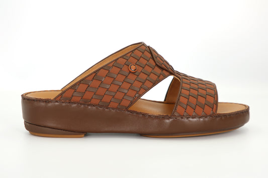 FARADA MILANO MENS ARABIC SANDALS 177WEMATTE- BROWN