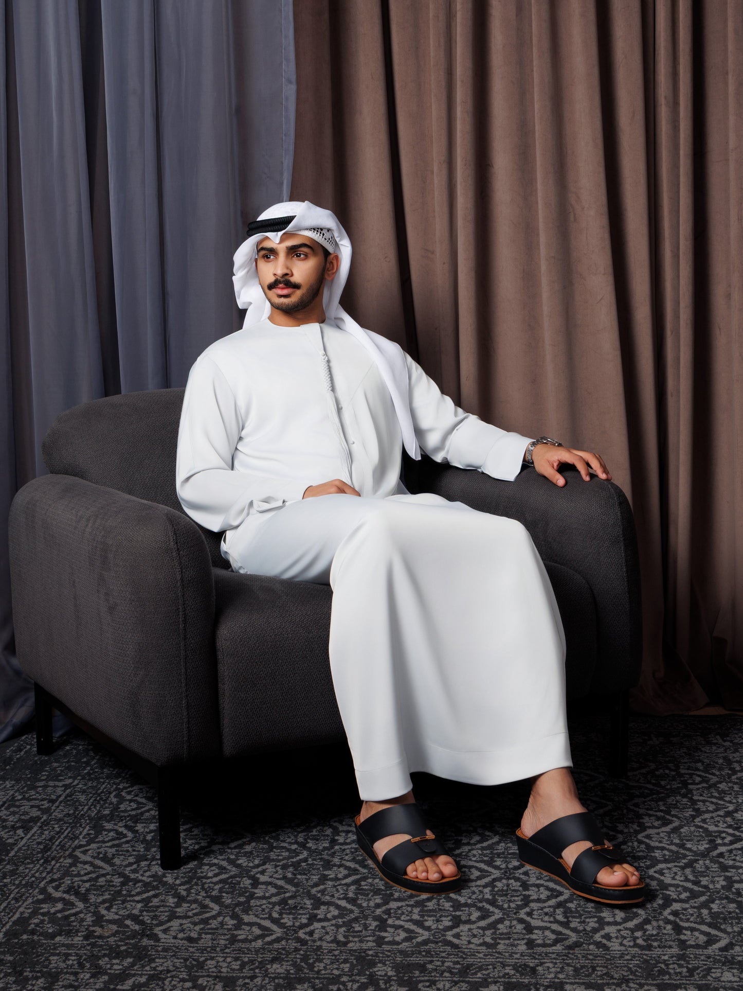 FARADA MENS ARABIC SANDALS BLACK