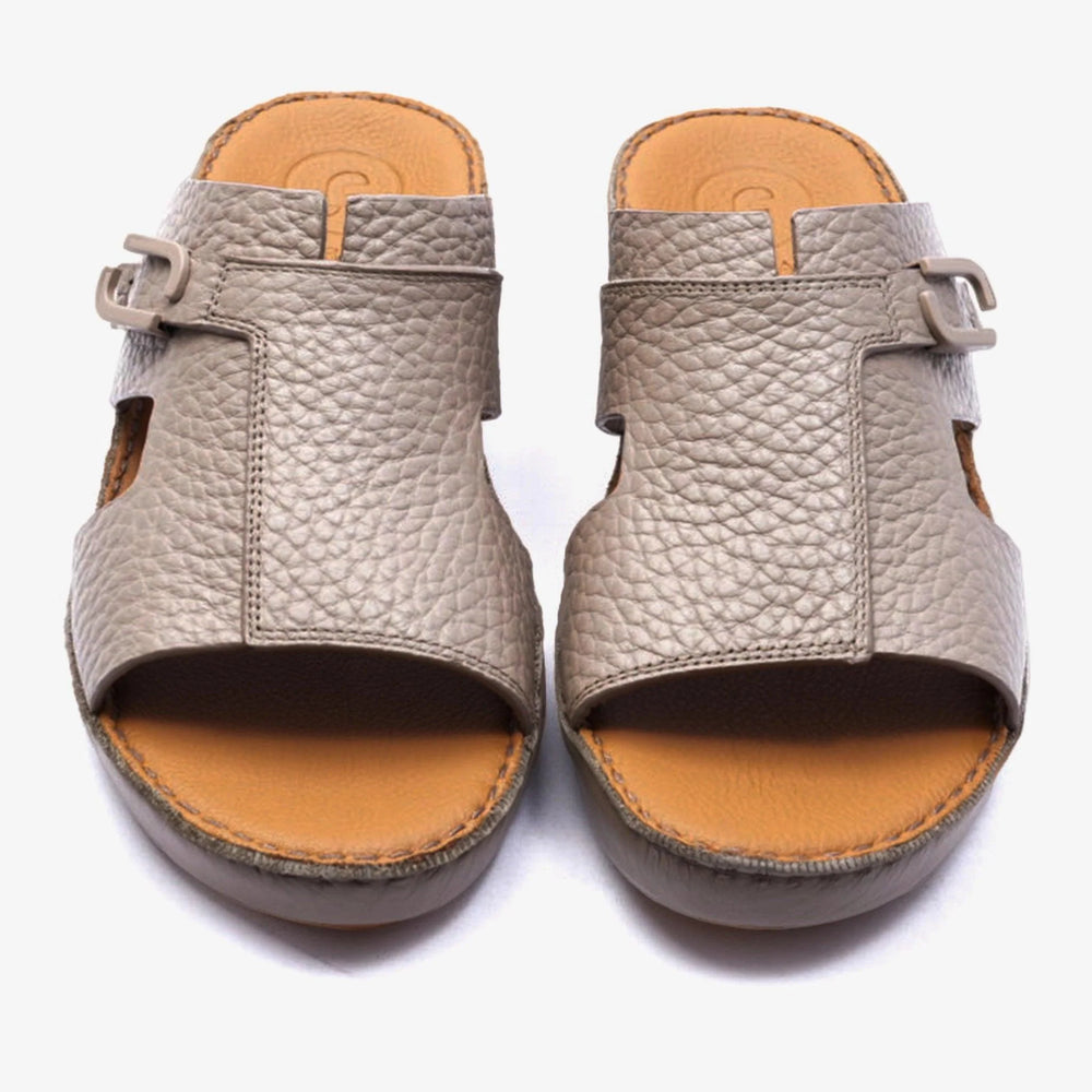 TRENDY UNLINED HAMMERED EINAUDI ARABIC SANDALS SANTORINI - Farada