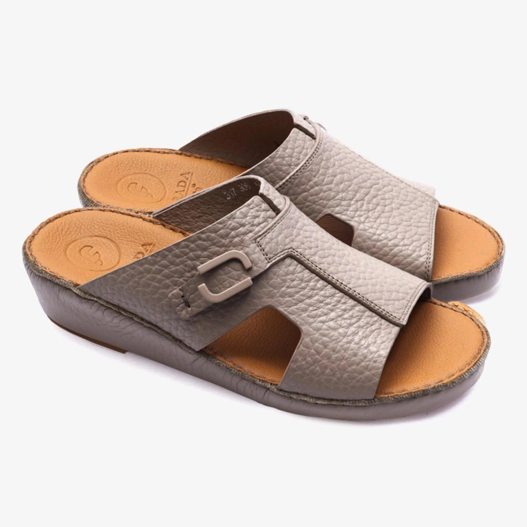 TRENDY UNLINED HAMMERED EINAUDI ARABIC SANDALS SANTORINI