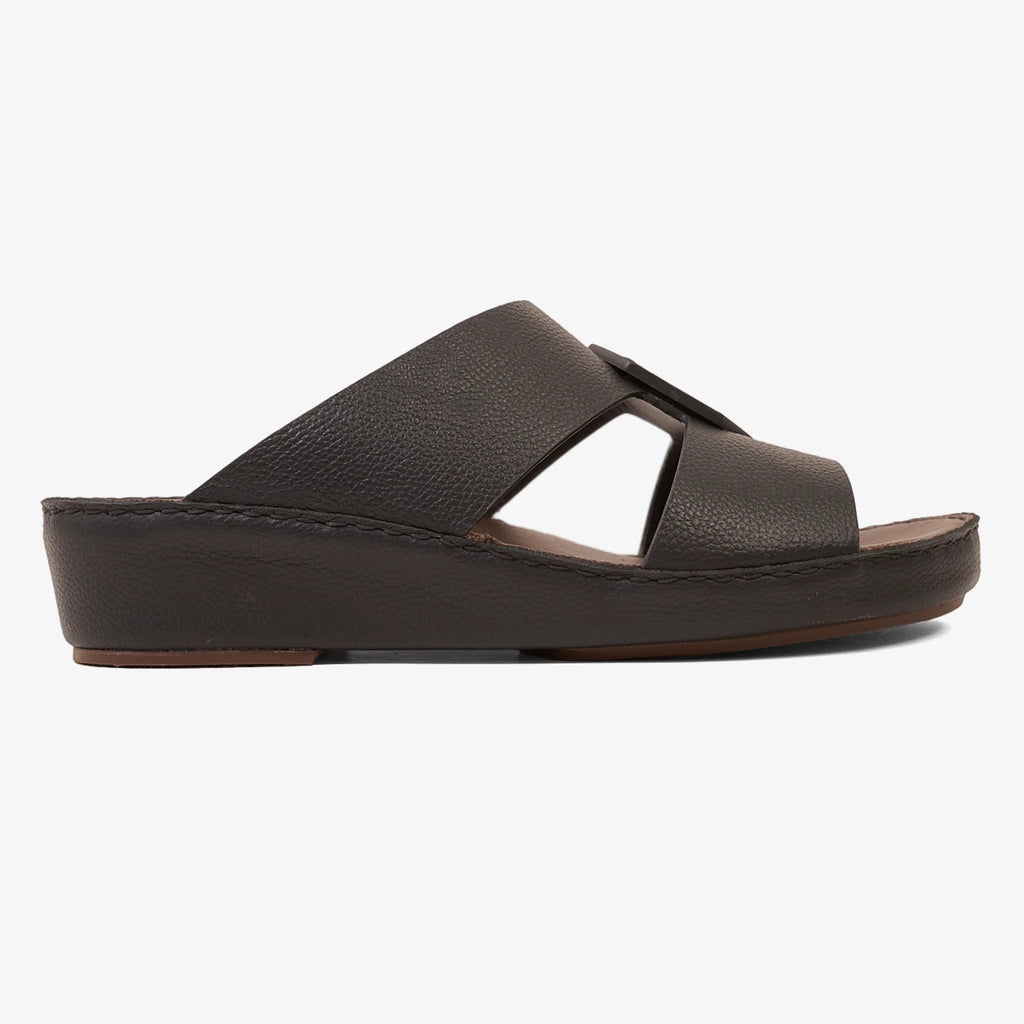 FARADA MODERN WITH BUCKLE DETAILED ARABIC SANDALS BLACK