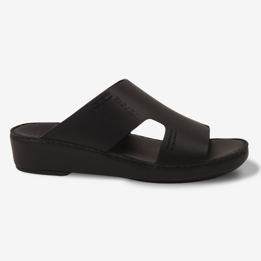 FARADA CLASSIC MENS LEATHER SANDALS BLACK