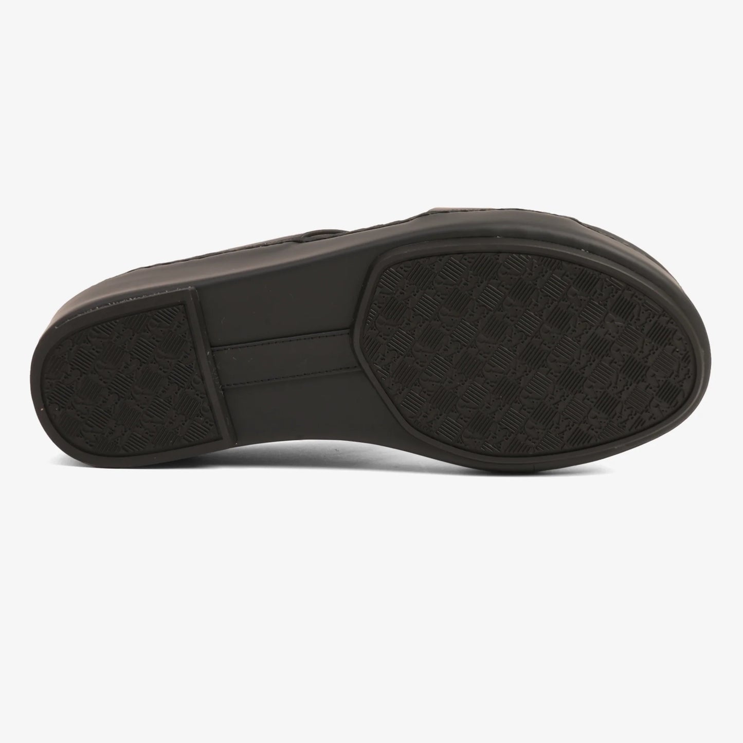 FARADA MENS UNIQUE TEXTURED WITH T-STAP SANDALS BLACK