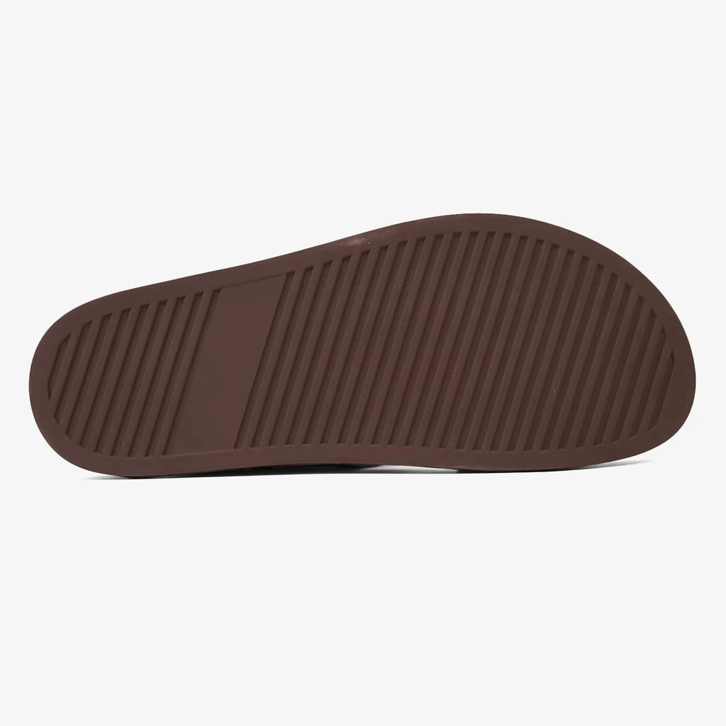FARADA MODERN MINIMALIST LEATHER ARABIC SANDALS BROWN