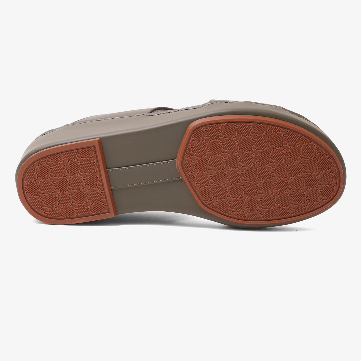 FARADA DESIGNER MEN'S LEATHER ARABIC SANDALS BUCKLE ACCENT OLIVE