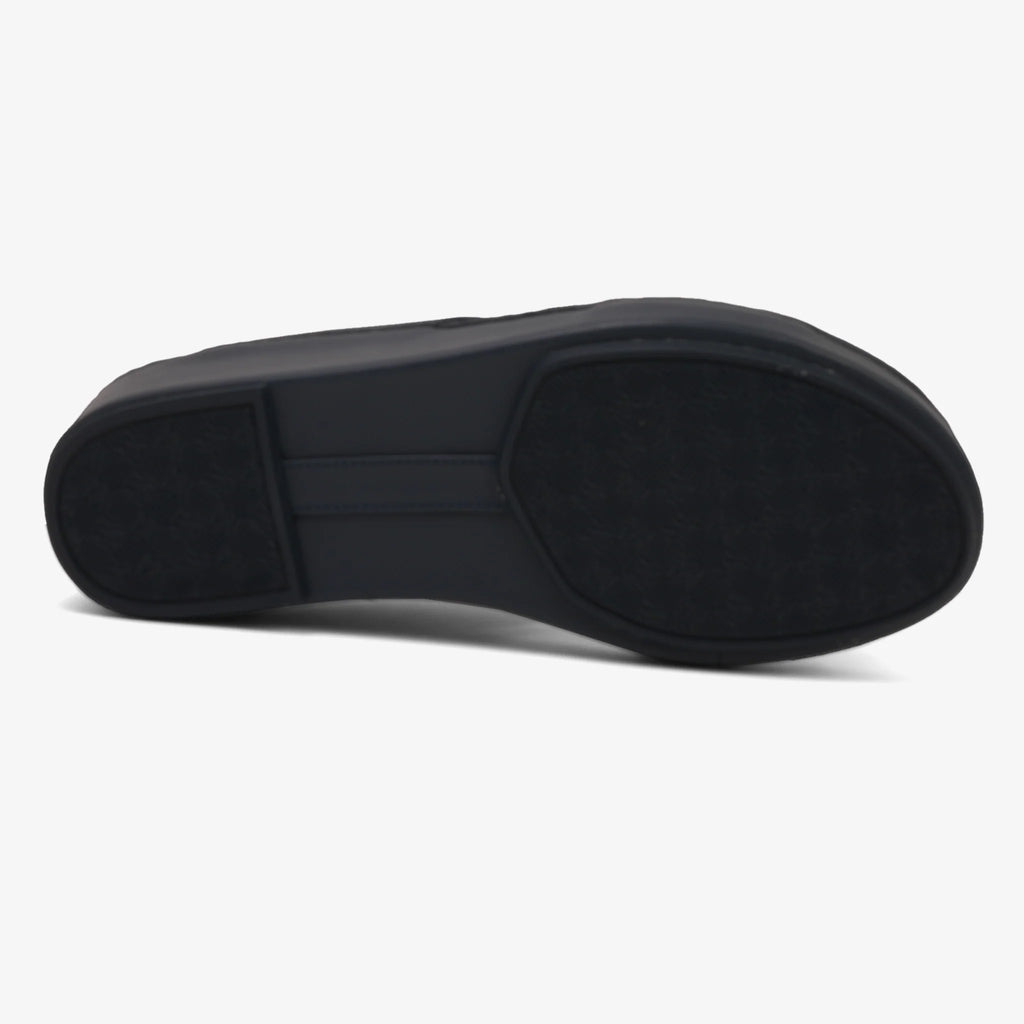 FARADA MENS SLIDE WITH TEXTURED BUCKLE SANDALS SPAZIO