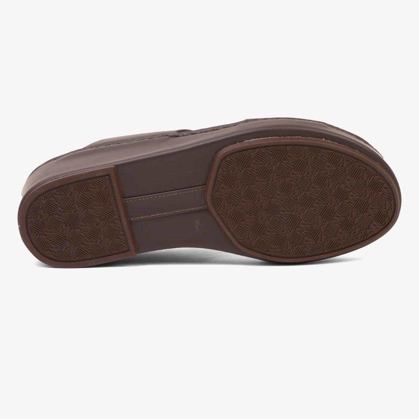 FARADA DA VINCI BRASS ICONIC DOUBLE F TRIM ARABIC SANDALS BROWN