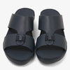 FARADA MENS SLIDE WITH TEXTURED BUCKLE SANDALS SPAZIO